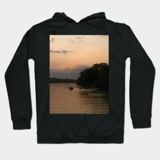Sunset on the Amazon river Hoodie